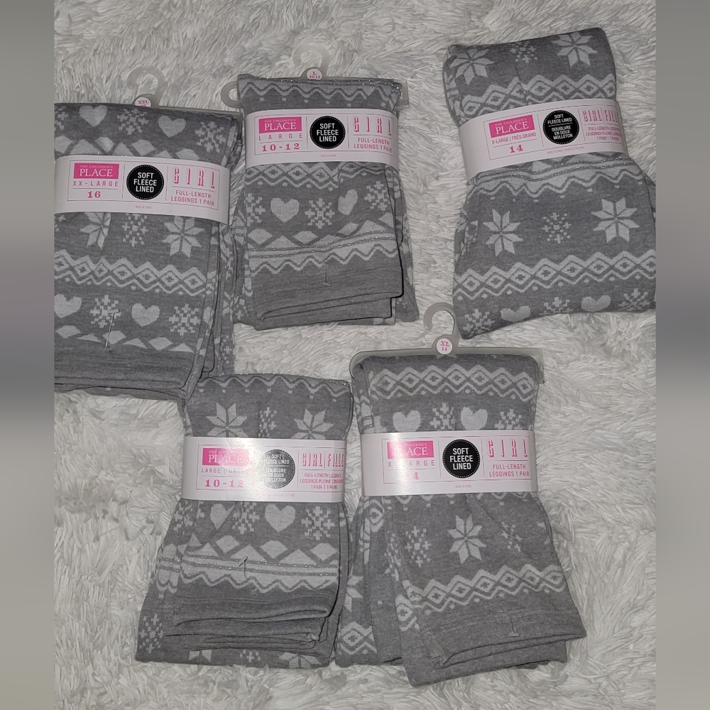 Girl's Children's Place Soft Fleece Lined Leggings NWT